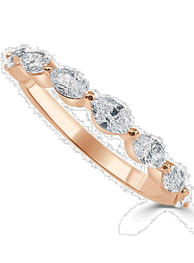 sabrina14k 金马眼形钻石戒指 - 玫瑰色 【美国奥莱】直发爆款