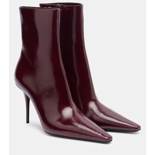 圣罗兰 Laurent 女士 Ashley 皮质短靴 潮奢 Saint