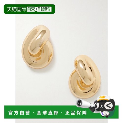 1h可退 香港直邮潮奢 Jennifer Fisher 女士 打结镀金耳环 522266