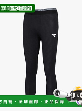 韩国直邮diadora 男士打底裤D2321PPF72BLK紧身裤休闲裤