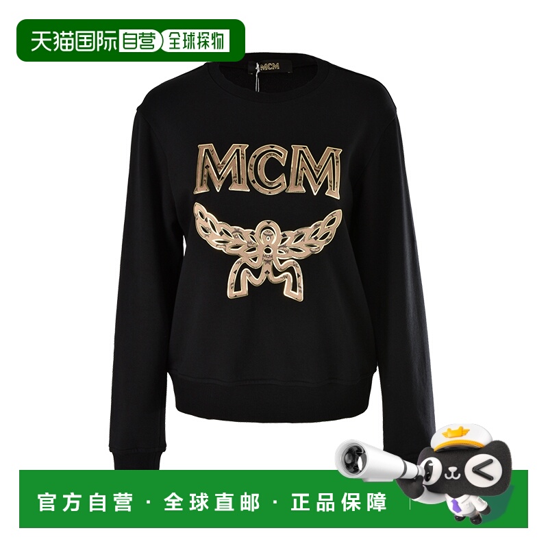 香港直邮MCM/女士时尚休闲品牌LOGO标志圆领长袖卫衣MFA8SMM13