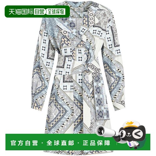 1h可退 香港直邮潮奢 Etro 艾特罗 女士 Clear 蓝色连衣裙 123134