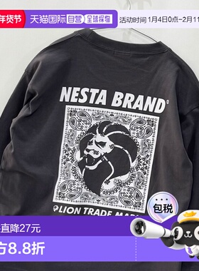 1h可退 日本直邮NESTA 儿童宽松背印长款T恤 NES1600