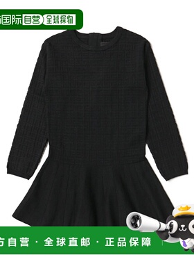 香港直邮Givenchy 徽标长袖圆领连衣裙 H12213