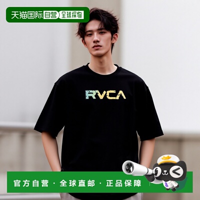 1h可退 日本直邮RVCA 男女同款宽松短袖T恤 BF04A203纯棉