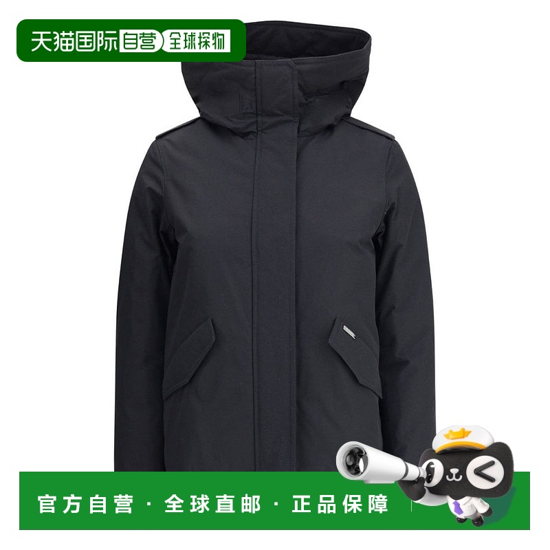 自营 woolrich黑色连帽夹克-黑色 美国奥莱直发