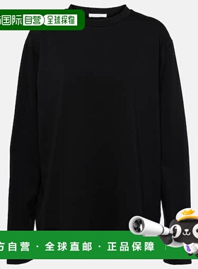 1h可退 香港直邮The Row 女士 Ciles R 棉质针织上衣 black黑色