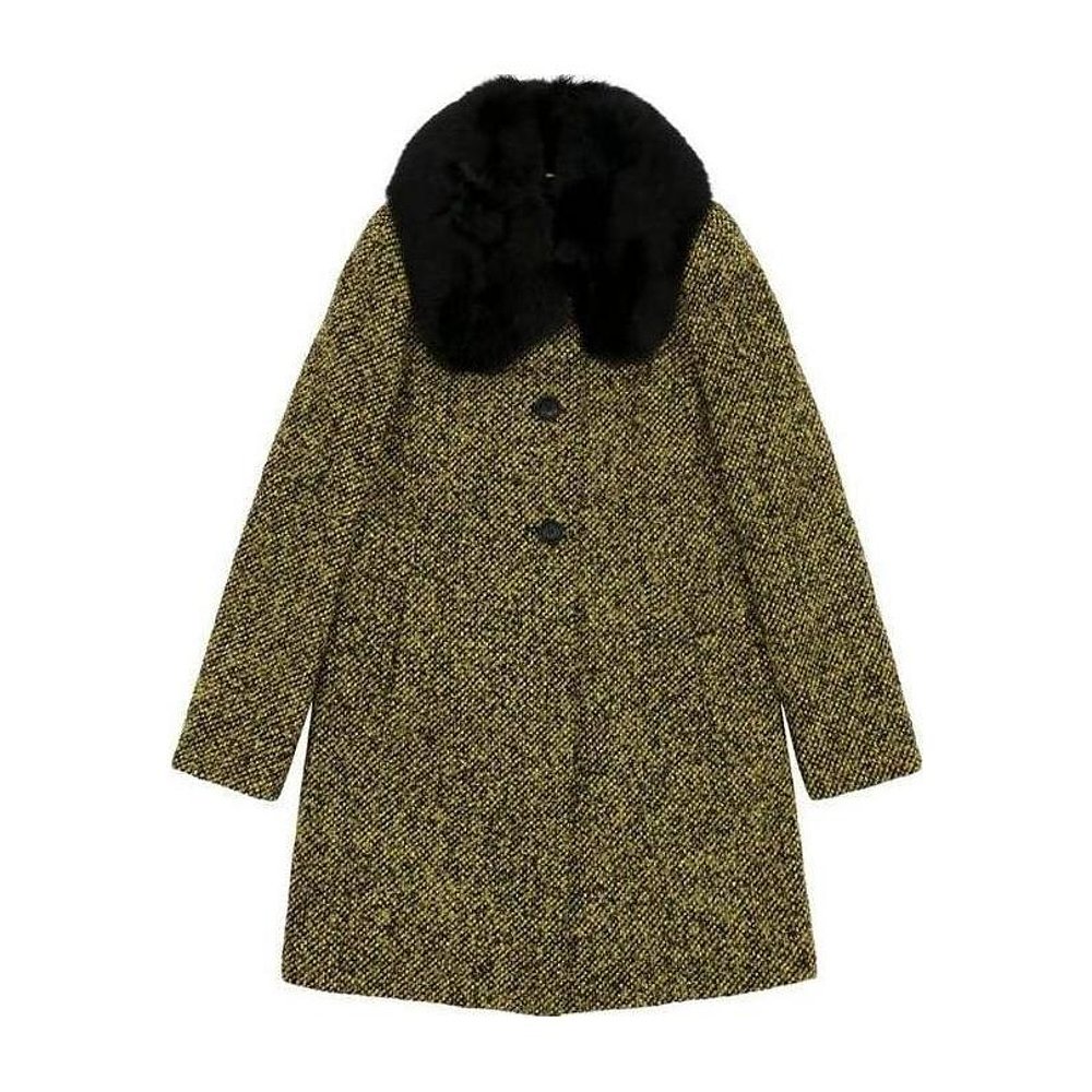 MAX MARA 女士外套 6086014306002 AW2021 绿色 毛领大衣