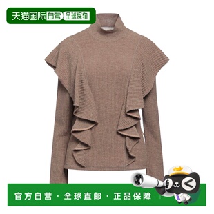 香港直邮Chloe 蔻依 女士 高领上衣 brown棕色 舒适时尚女装
