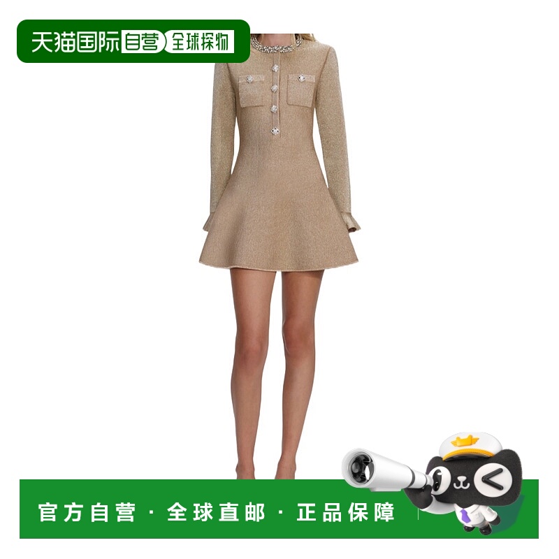 1h可退 香港直邮SELF-PORTRAIT 女士连衣裙 RS26206SGD SS2026 米