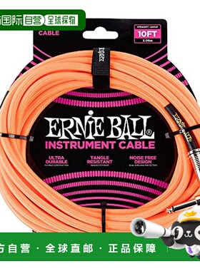 【日本直邮】Ernie Ball厄尼鲍尔 屏蔽电缆10ft 3.05m noe橙色P06