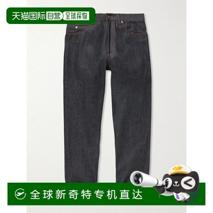 香港直邮潮奢 古驰 1h可退 Gucci 70094 男士 直筒Logo提花牛仔裤