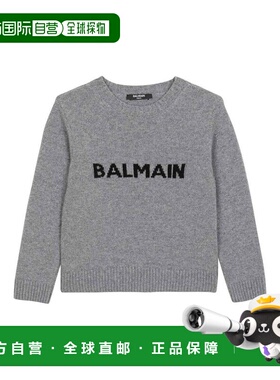 香港直邮BALMAIN 女童针织衫 BV9P60Z2418806NE AW2024 灰色
