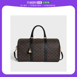 香港直邮潮奢 男士 中号标志印花牛皮革旅行包 Celine