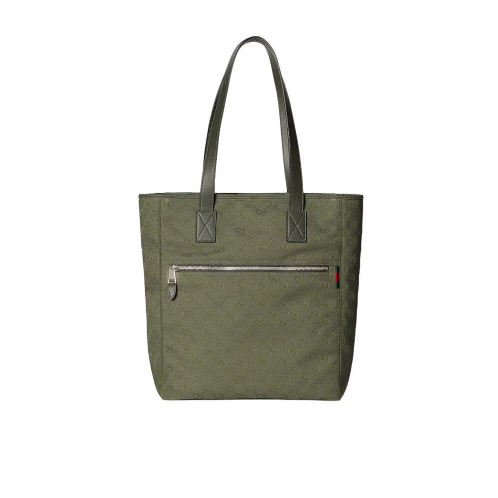 GUCCI 男士手提包 834796FAEOK3242 AW2025 绿色 GG中号托特包