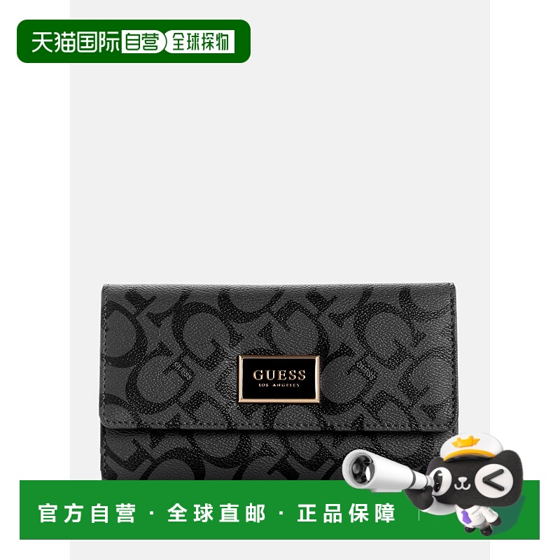 自营guessAbree 徽标薄手拿包 - 煤色多色 【美国奥莱】直发