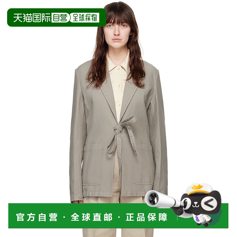 香港直邮潮奢 TOTÊME 女士 灰色成衣染色西装外套 243WRZ0042FB01