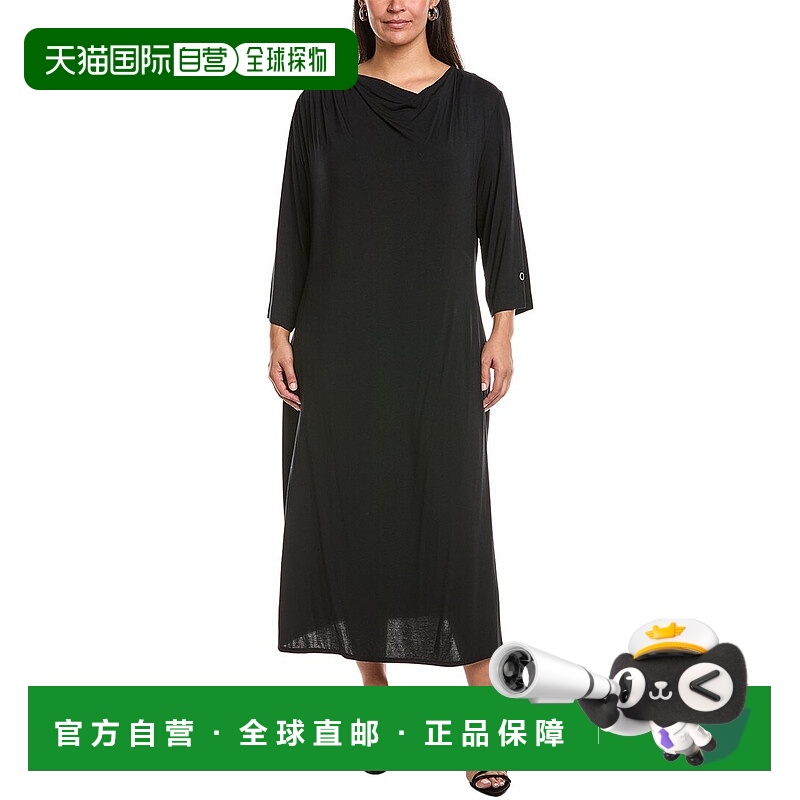 自营Marina Rinaldi Plus Alfeo针织连衣裙-黑色 美国奥莱直发