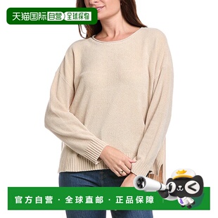 美国奥莱直 棕色 自营eileen fisher艾琳费舍尔雪尼尔珠宝颈毛衣