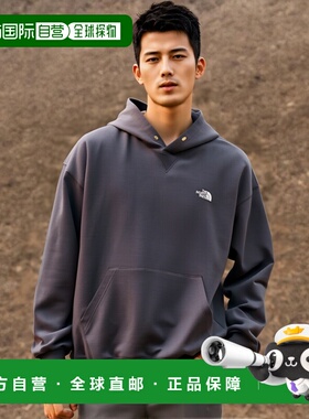 日本直邮北面 男式上衣 提花后背方形标志连帽衫 NT62437