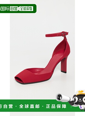 1h可退 香港直邮Courreges 女士 鱼嘴针织浅口鞋 red红色 舒适时