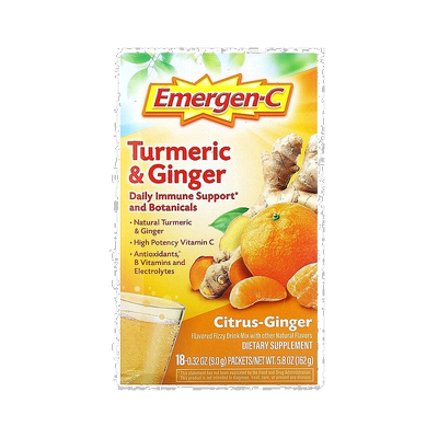 香港直发Emergen-C姜黄姜颗粒行气通经止痛调脂化瘀养护肝脏9g