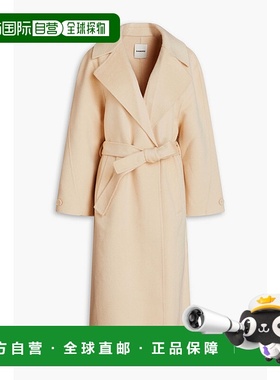 1h可退 香港直邮Sandro 女士 束带羊毛毡大衣 SFPOU00590BEIGE