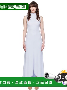 1h可退 香港直邮潮奢 Courreges 女士 蓝色企领连衣裙 224JRO425J