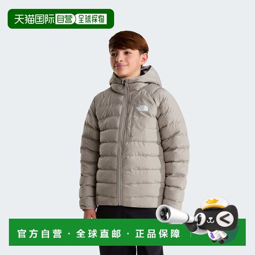 欧洲直邮The North Face北面 Perrito男孩石板灰聚酯纤维双面夹克