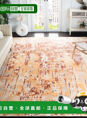 自营safaviehMirage Hand Made Area rug, Ivory / Rust Transiti