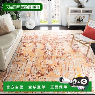 自营safaviehMirage Hand Made Area rug, Ivory / Rust Transiti