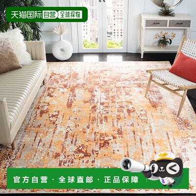 自营safaviehMirage Hand Made Area rug, Ivory / Rust Transiti