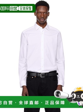 香港直邮潮奢 HUGO 雨果 男士 白色 Modern Fit Easy-Iron Cotton