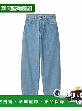 自营欧洲直邮Carhartt WIP Brandon女士漂蓝石色棉拉链门襟牛仔裤