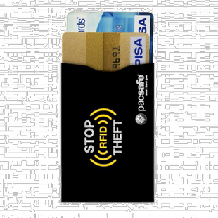 香港直邮Pacsafe防盗屏蔽信用卡纸卡套黑色防消磁OP10360100户外