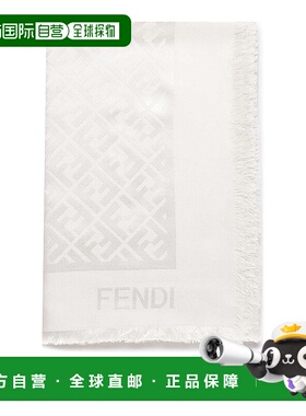 香港直邮FENDI 女士围巾 FXT069AJW7F0QM0 CO 配饰白色 Scarf