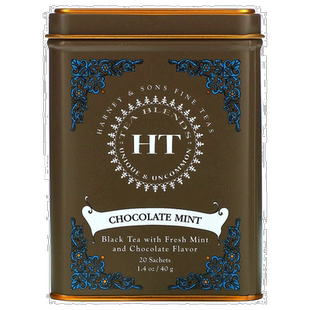 香港直发Harney哈尼巧克力薄荷红茶清爽香气清新调节气息40g茶包
