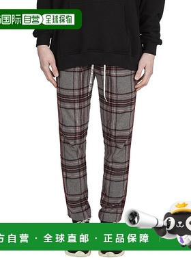 1h可退 香港直邮Represent 男士 格纹裤子 Q033GREY red红色 舒适
