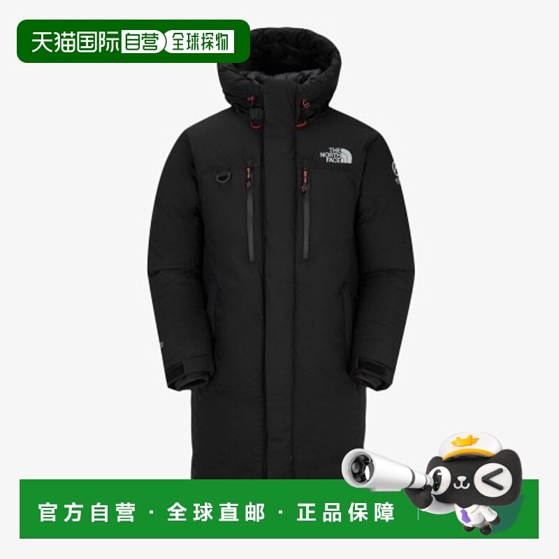 韩国直邮北面THE NORTH FACE Logo刺绣连帽拉链中长款羽绒服 男款