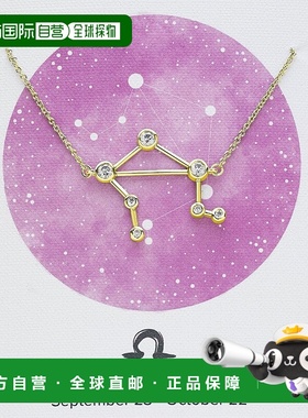 自营 sterling forever\'When Stars Align\' 星座项链 - 金天秤