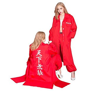 Clearstone城市派对暴走族加长版特攻服外套天下无敌红色