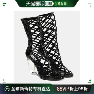 Alaia 女士皮质坡跟短靴 香港直邮潮奢