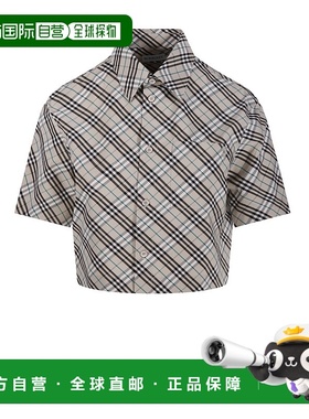 香港直邮BURBERRY 女士衬衫 8101121C1849 SS2025 灰色 Short sle
