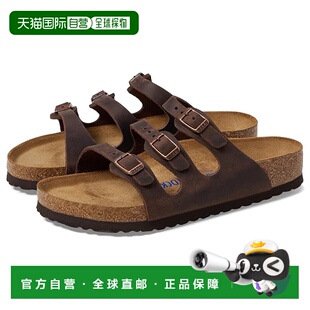 1h可退 香港直邮birkenstock 勃肯 女士 Florida 软底涂油皮质凉