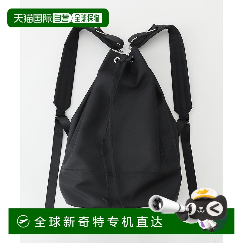 1h可退 日本直邮WEGO 女士 2way设计 简约黑双肩包 可单肩斜挎 MO