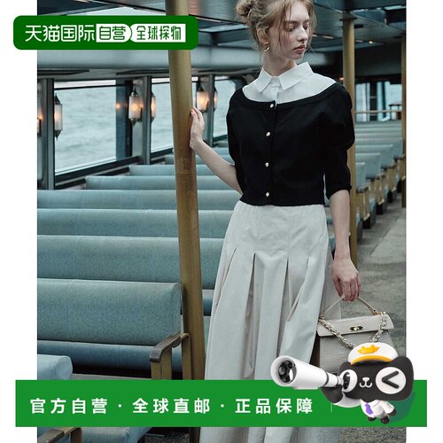 日本直邮Noela 拼接塔夫绸短裙 [N05236EW017584]伞裙