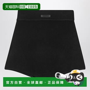 香港直邮潮奢 裙式 Essentials 黑色裤 弹力华夫格布织 女士 1h可退