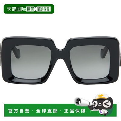 1h可退 香港直邮潮奢 LOEWE 罗意威 男士 黑色 Beveled Square Ma