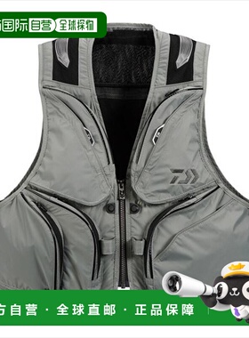 日本直邮Daiwa 钓鱼背心 DV-3025 钓鱼短背心 灰色 L新款