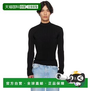 穆勒 针织衫 男士 Sculpting 25F2TO0738112 黑色 香港直邮Mugler